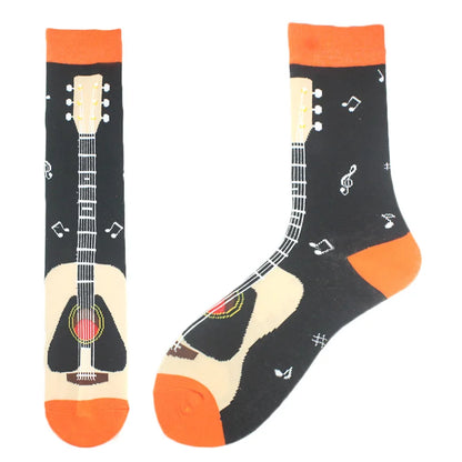 Happy Design Funny Socks Men Unisex Sheep Beer Dinosaur Pattern Sokken  Divertidos Jacquard Calcetines Unisex Hip Hop Skateboard