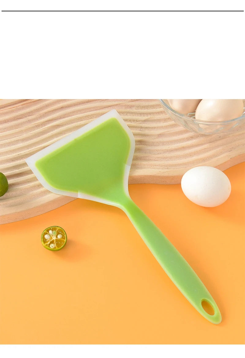1PC Silicone Spatula Wide Mouth Non-stick Scraper Steak Beef Egg Cooking Spatula Pancake Baking Tools Kitchen Cooking Shovel