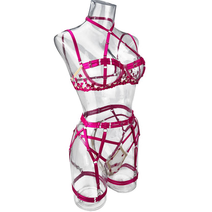 Ellolace Sensual Lingerie Open Bra Kit Push Up Uncensored Fancy Exotic Sets Heart-Shaped Embroidery Fairy Beautiful Underwear