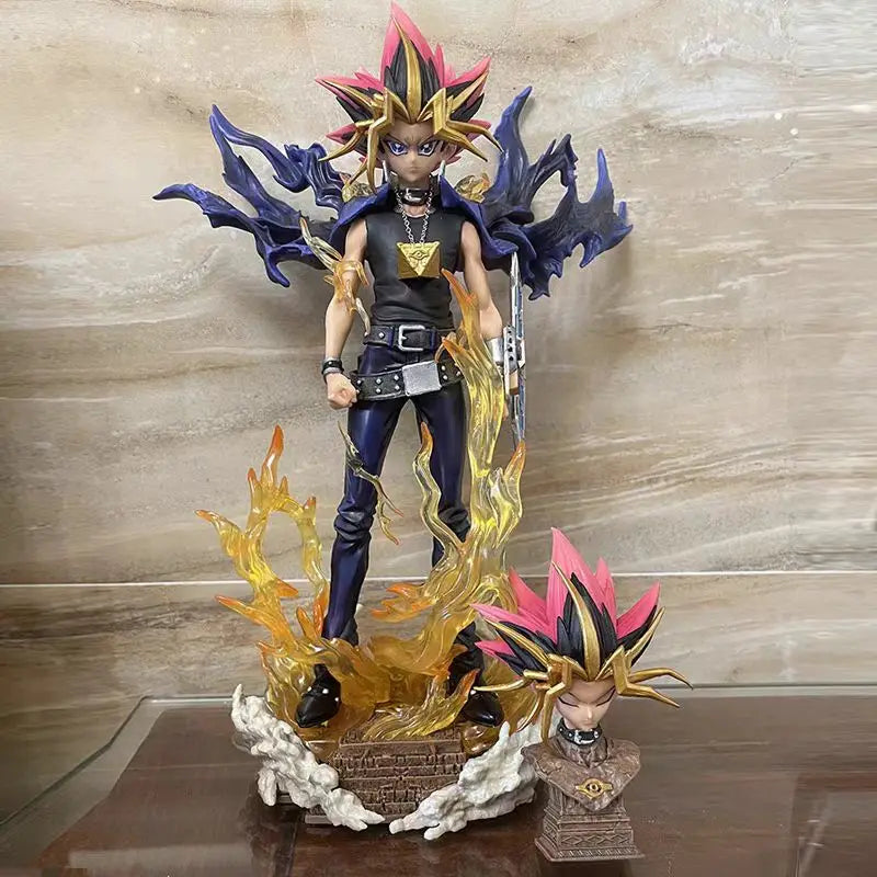 Yugi Muto Figure Dark Game Dimensional Figurine Duel Monsters Action Figures 28cm PVC Statue Collection Ornament Kids Toy Gifts