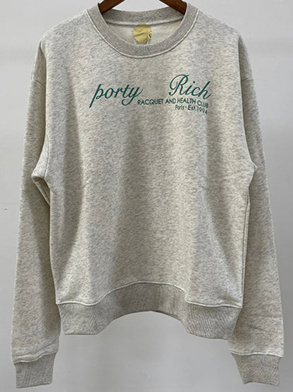 Letter Printed Sport Sweatshirts For Women Loose Casual Long Sleeve Hooded Sweatshirt 2024 New Streetwear Fashion Pullover Tops