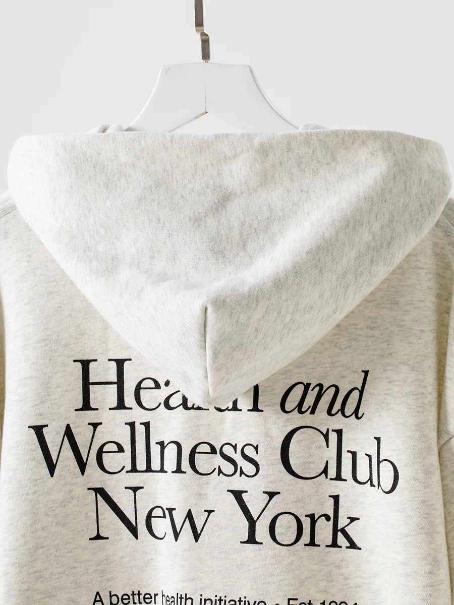 Letter Printed Sport Sweatshirts For Women Loose Casual Long Sleeve Hooded Sweatshirt 2024 New Streetwear Fashion Pullover Tops