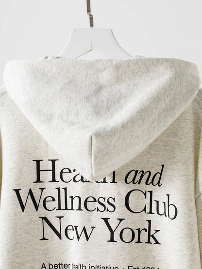 Letter Printed Sport Sweatshirts For Women Loose Casual Long Sleeve Hooded Sweatshirt 2024 New Streetwear Fashion Pullover Tops