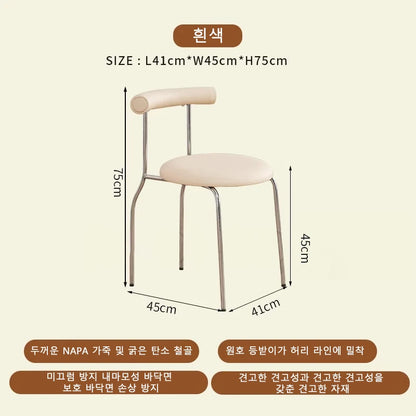Cream Style Light Luxury Dining Chair Ins Medieval Home Modern Cafe Chair Vintage Nordic Backrest Chair Bedroom Makeup Chair