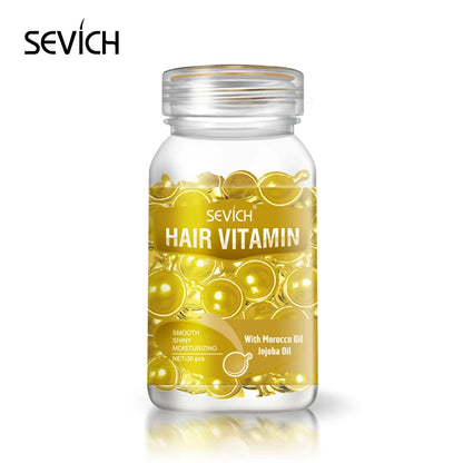 30Pcs Anti Hair Loss Hair Vitamin Capsule Oil Keratin Complex Oil Smooth Silky Hair Serum Hair Mask Repair Frizz Damaged Sevich