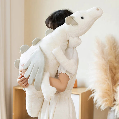 Giant Soft Plush Toy Flying Dragon Plush Toys White Green Pink Dinosaur Pillow Stuffed Animal Soft Doll Birthday Gifts Decor