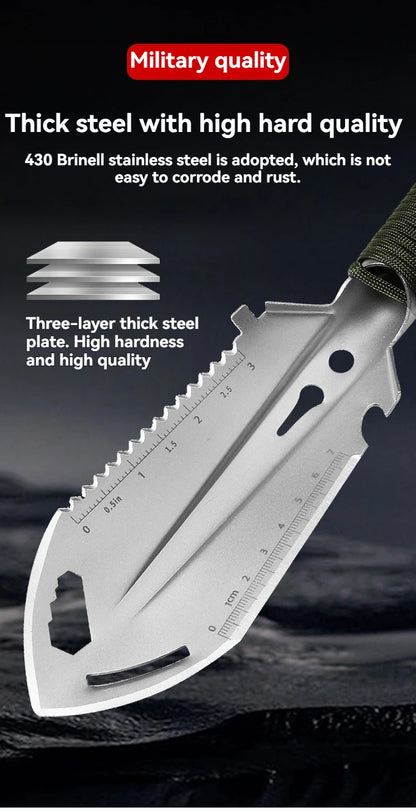1PC Engineer Shovel Military Shovel Outdoor Multifunctional Folding Military Shovel Vehicle Camping Fishing Shovel Pickaxe