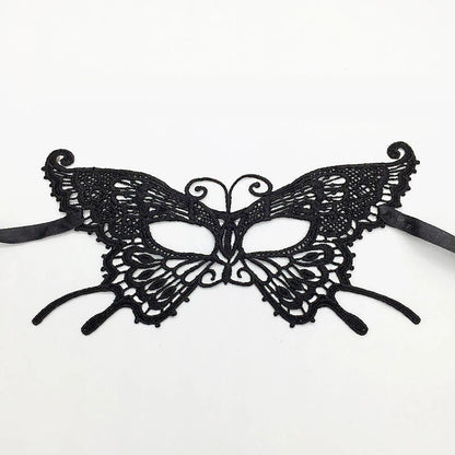 Black Color Sexy Women Lace Masquerade Mask for Carnival Halloween Half Face Cosplay Masks Festive Animal Party Supplies