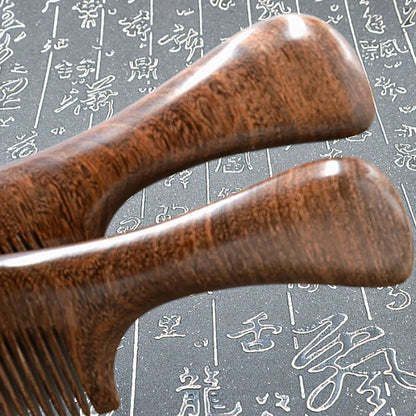Natural Sandalwood Hair Combs Anti-Static Wooden Comb Massager Long Wide Tooth Detangle Sandalwood Comb Hair Care Household Gift