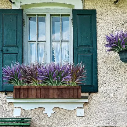 1/4 pieces, UV resistant outdoor artificial plants - tall grass, tropical flowers and shrubs - perfect for year-round and indoor