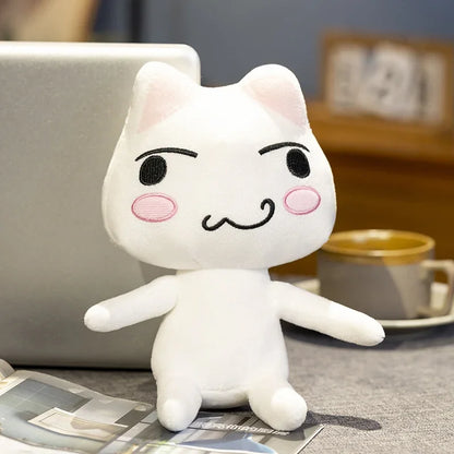 New Toro Inoue Cat Plush Anime Game Doll Stuffed Kittens Plushie Cartoon Couple Black and White Cats Decor Gift Toys for Kids
