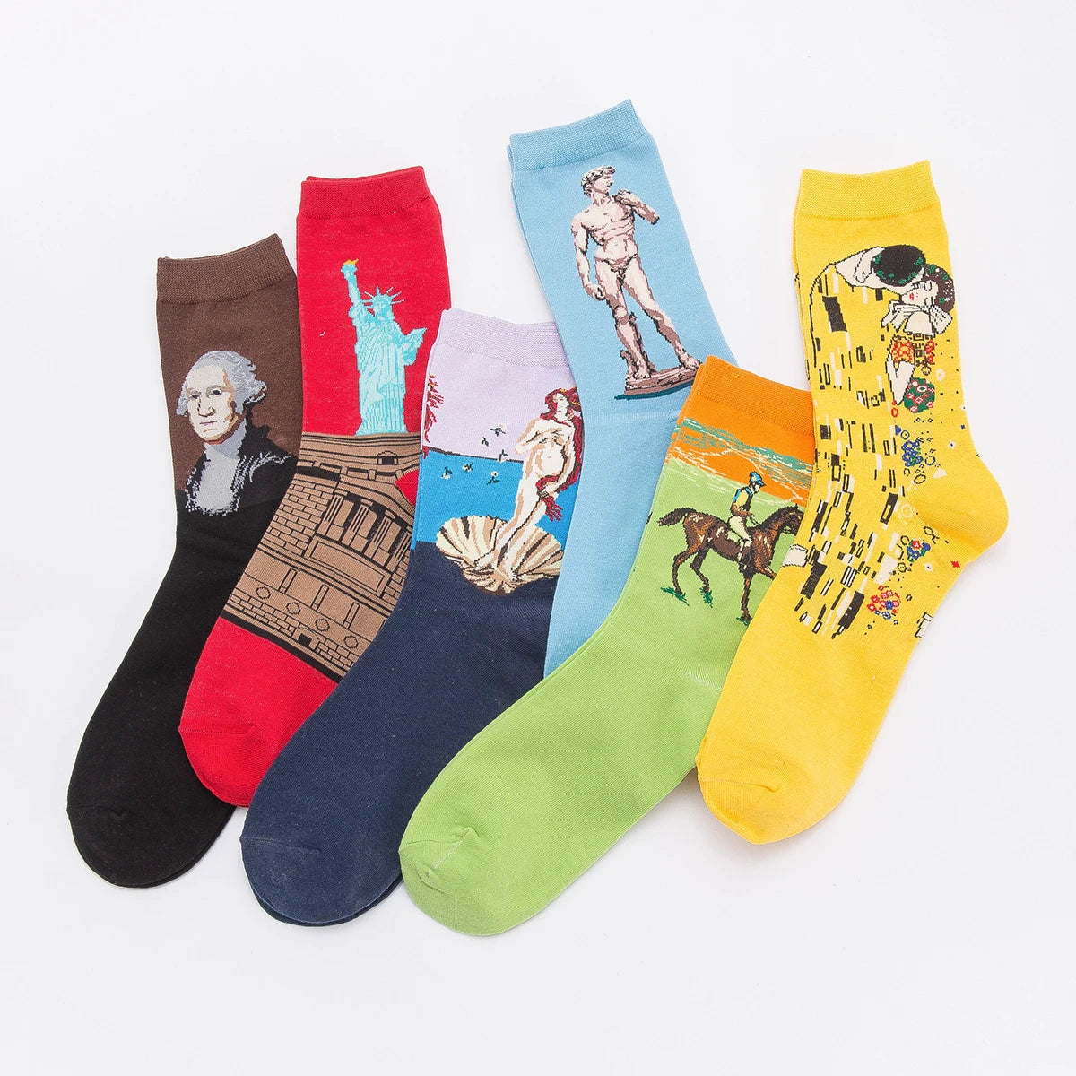 5-6 Pairs New High Quality Combed Cotton Men Socks Women Happy Fashion Novelty Skateboard Crew Casual Funny Socks for Men