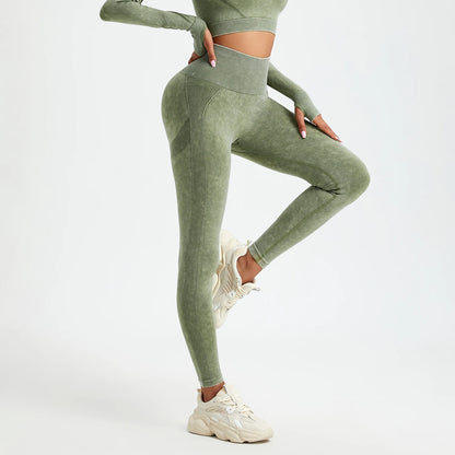 Wash Sexy Push Up Gym Leggings Women High Waist Seamless Skinny Sporty Leggings Women Casual Autumn