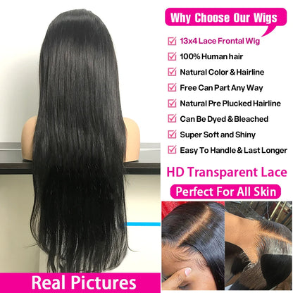 13x4 Bone Straight Lace Front Wig 30 40 Inch Lace Front Human Hair Wigs For Women 13x6 Brazilian Hair Glueless wigs Human Hair