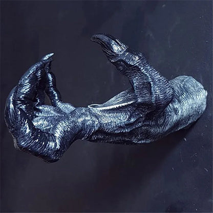 Gothic Witch's Hand Statues Creative Resin Ornament Aesthetic Wall Keys Hanging Rack Bag Hangers Wall Art Sculptures Home Decor