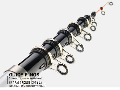 JOSBY Carbon Fiber Spinning Fishing Rod Telescopic Mini Pole 3M 2.7M 2.4M 2.1M 1.8M 1.5M Fish Gear Tackle High Quality
