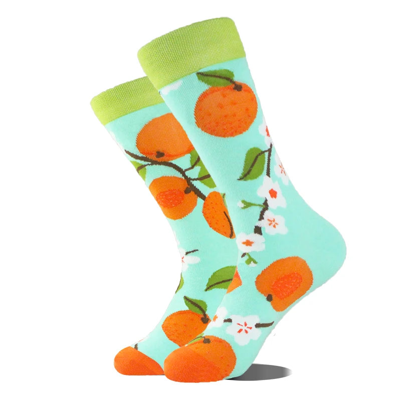 AB Happy Cotton Funny Socks Men Beer Panda Duck Crazy Design Sokken Unisex Novelty Plant Piano Crew Skateboard Calcetines Hombre