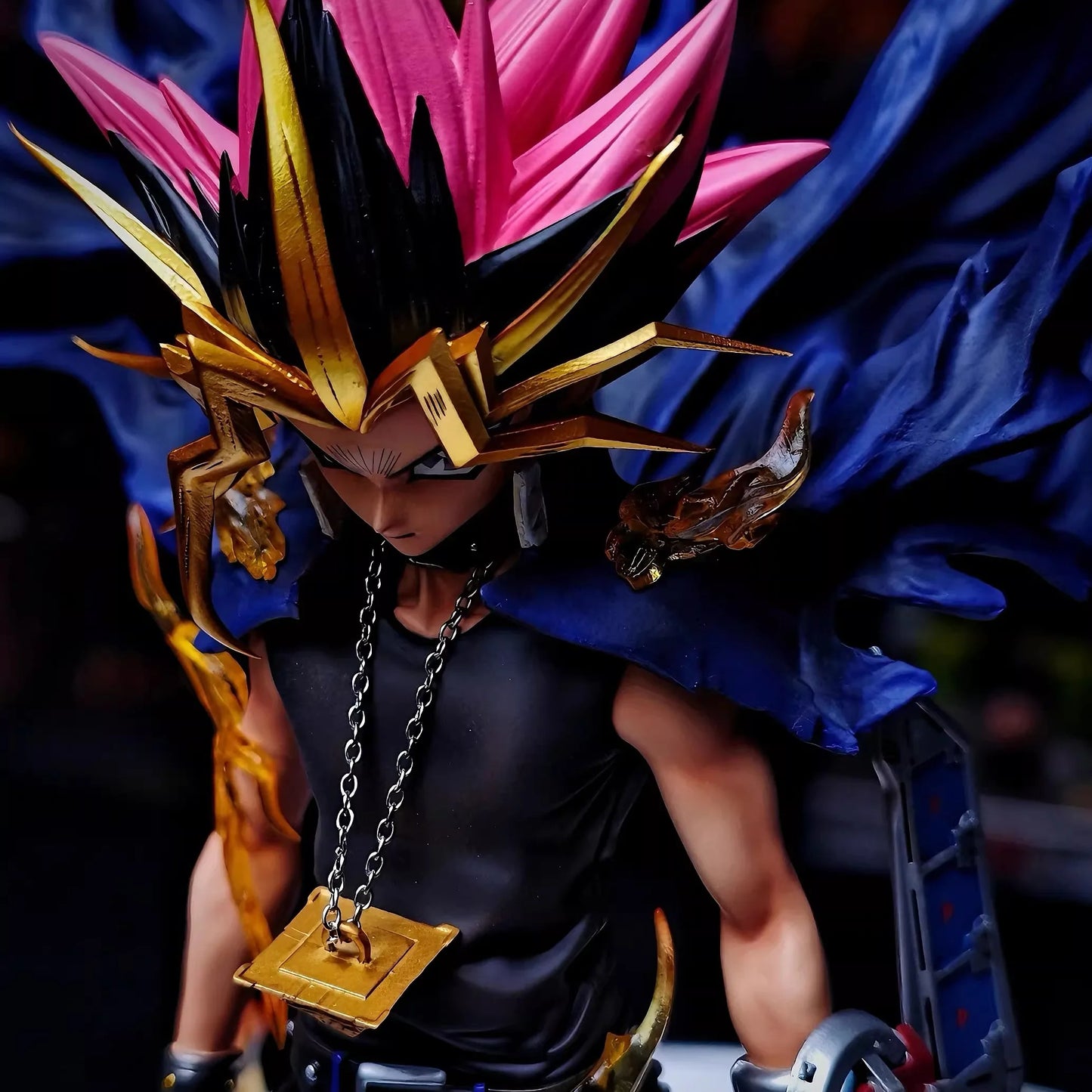 Yugi Muto Figure Dark Game Dimensional Figurine Duel Monsters Action Figures 28cm PVC Statue Collection Ornament Kids Toy Gifts