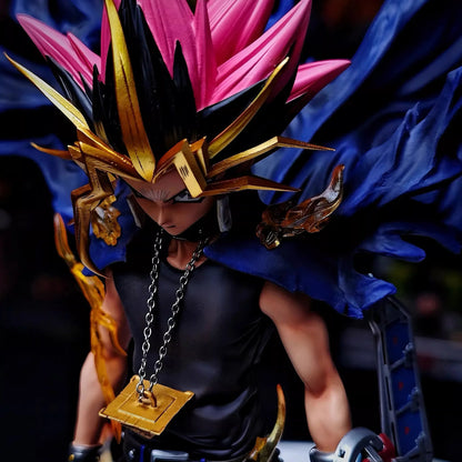 Yugi Muto Figure Dark Game Dimensional Figurine Duel Monsters Action Figures 28cm PVC Statue Collection Ornament Kids Toy Gifts