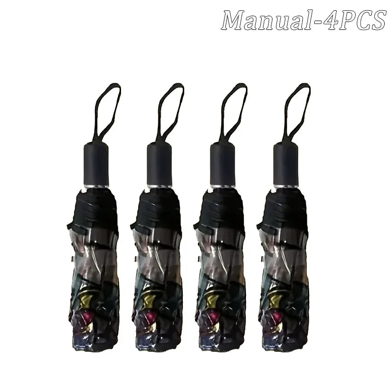 British Wind Rainforest Arch Transparent Umbrella Stained Glass Transparent Umbrella Long Handle Automatic Large Romantic Sunny