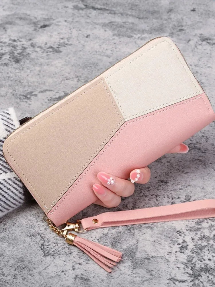 New Fashionable Japanese and Korean Large Capacity Zipper Wallet Long Wallet for Women Handheld Bag for Women