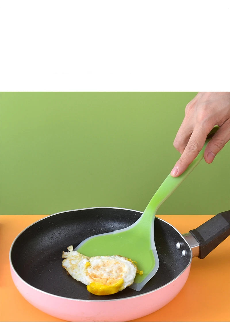 1PC Silicone Spatula Wide Mouth Non-stick Scraper Steak Beef Egg Cooking Spatula Pancake Baking Tools Kitchen Cooking Shovel