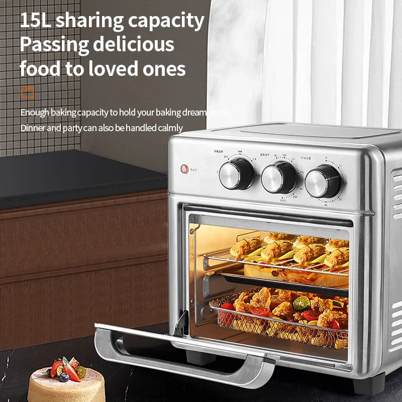 Smart air fryer oven 26L 13L Large Capacity Electric Air Fryers Visible Window Household Kitchen Deep Fryer without Oil EU 220V