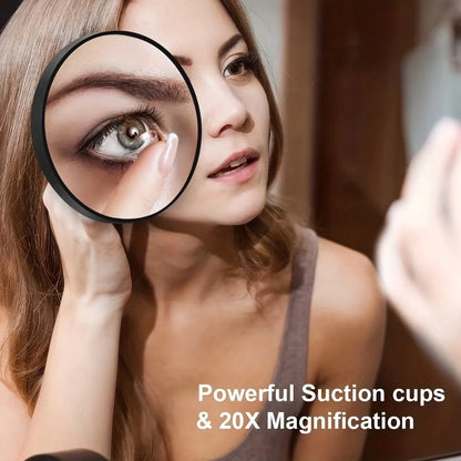 For Bathroom Makeup Mirror 10x20x30x Times Magnification Mirror With Suction Cup Blackhead Magnifying Remove Acne Pore SkinTool