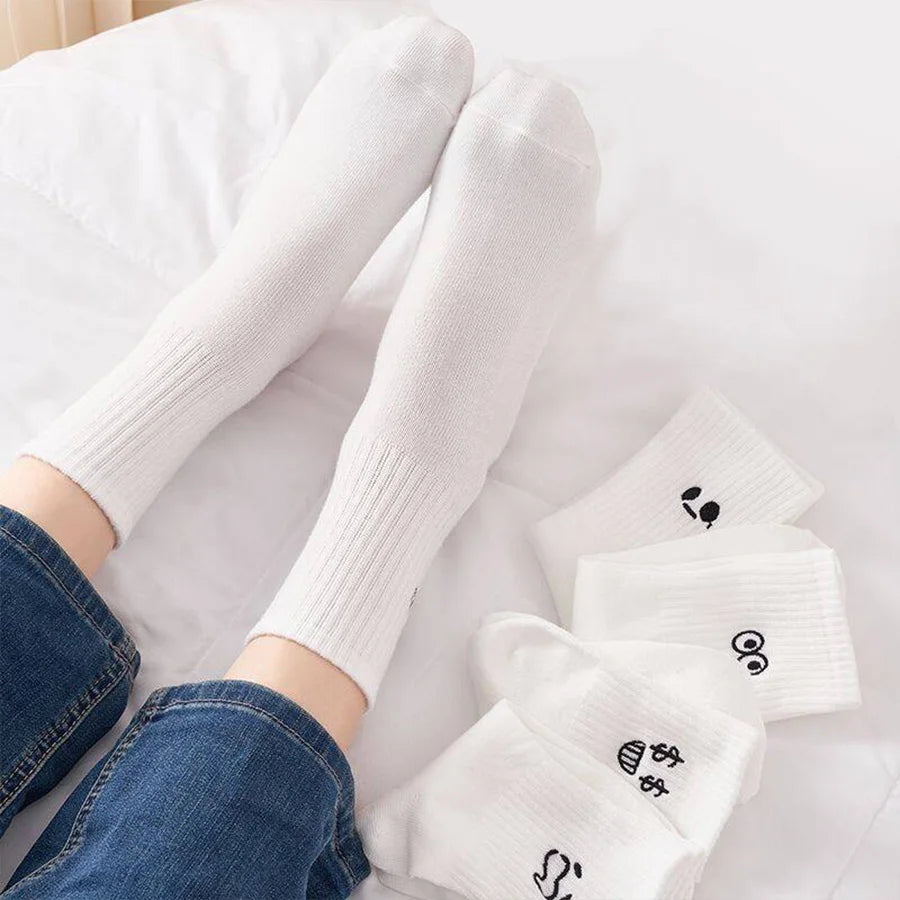 5Pcs/10Pc/20Pcs Casual Men's Spring And Summer Deodorant Absorbent Mid-tube Socks Breathable Casual White Durable Socks