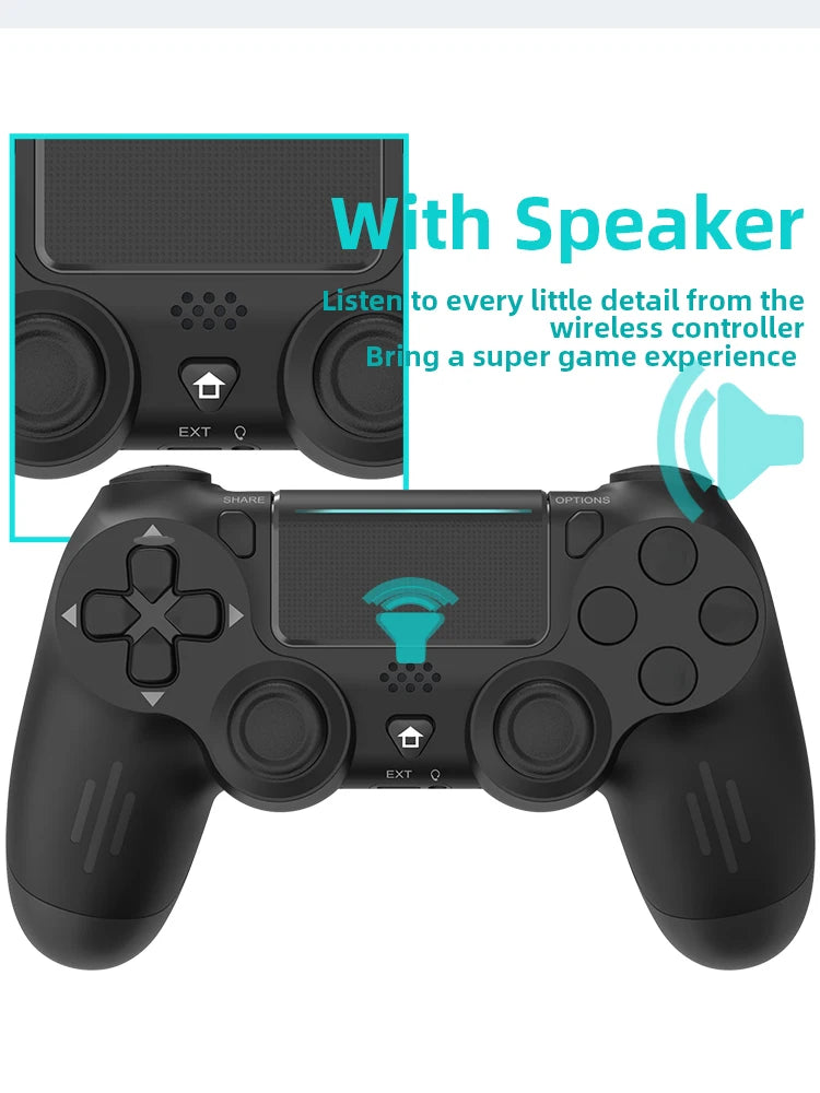 Bluetooth-Compatible Game Controller for PS4/Slim/Pro Wireless Gamepad For PC Dual Vibration Joystick For IOS/Android
