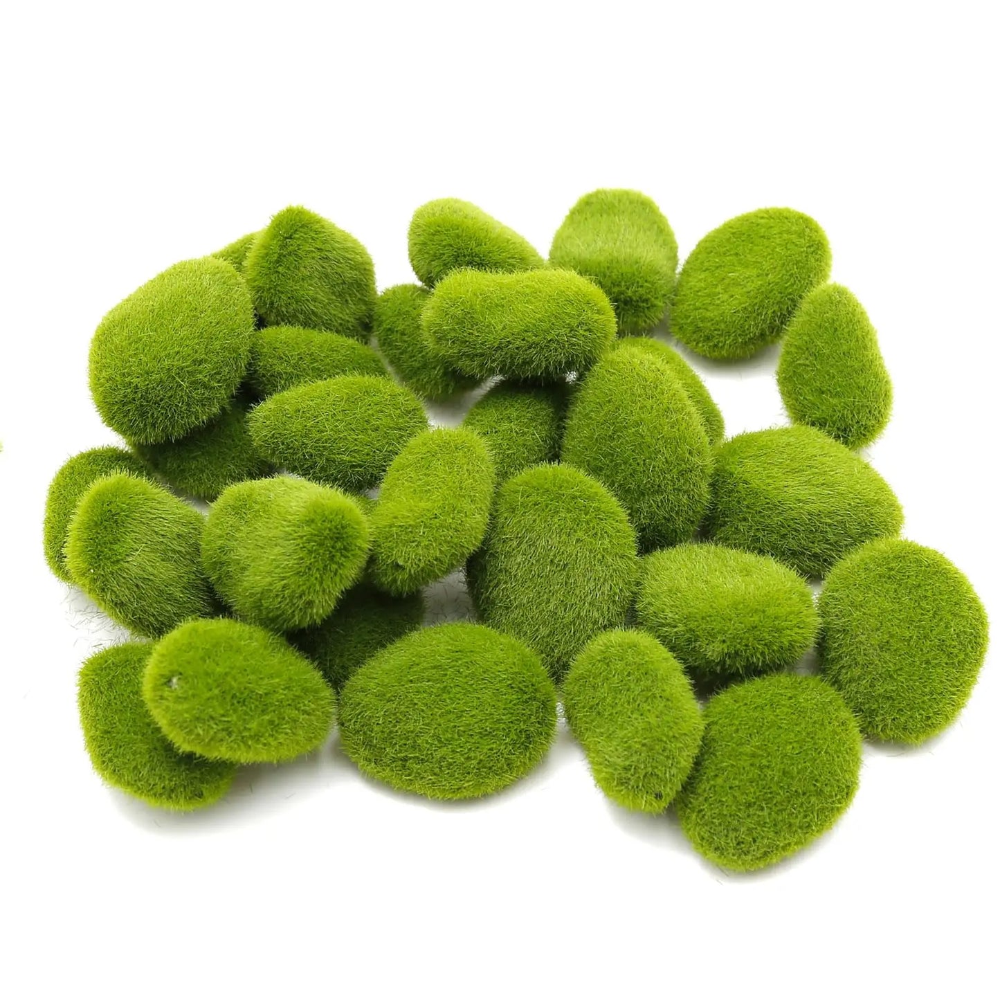 10Pcs Simulation Moss Stone Artificial Moss Rocks Ball Fake Green Plant for Home Garden Flower Pot Decoration Creative Crafts