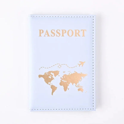 Fashion Women Travel Passport Cover Holder Case ID Credit Card Holder Travel Accessories Map Passports Wallet Ticket Protective