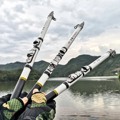 JOSBY Carbon Fiber Spinning Fishing Rod Telescopic Mini Pole 3M 2.7M 2.4M 2.1M 1.8M 1.5M Fish Gear Tackle High Quality