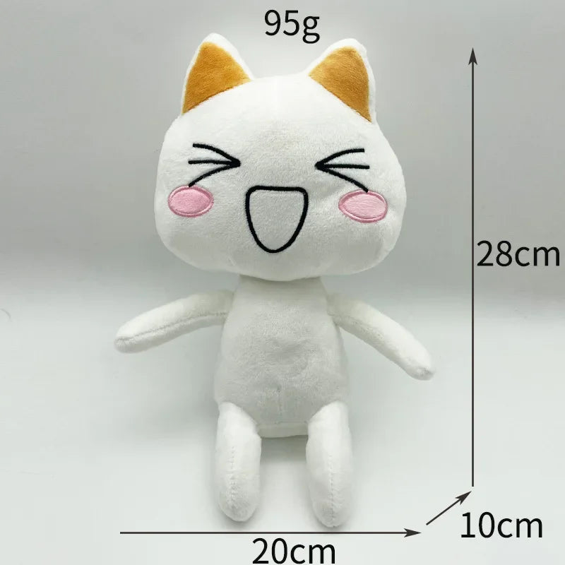 New Toro Inoue Cat Plush Anime Game Doll Stuffed Kittens Plushie Cartoon Couple Black and White Cats Decor Gift Toys for Kids