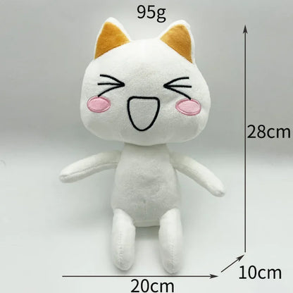 New Toro Inoue Cat Plush Anime Game Doll Stuffed Kittens Plushie Cartoon Couple Black and White Cats Decor Gift Toys for Kids