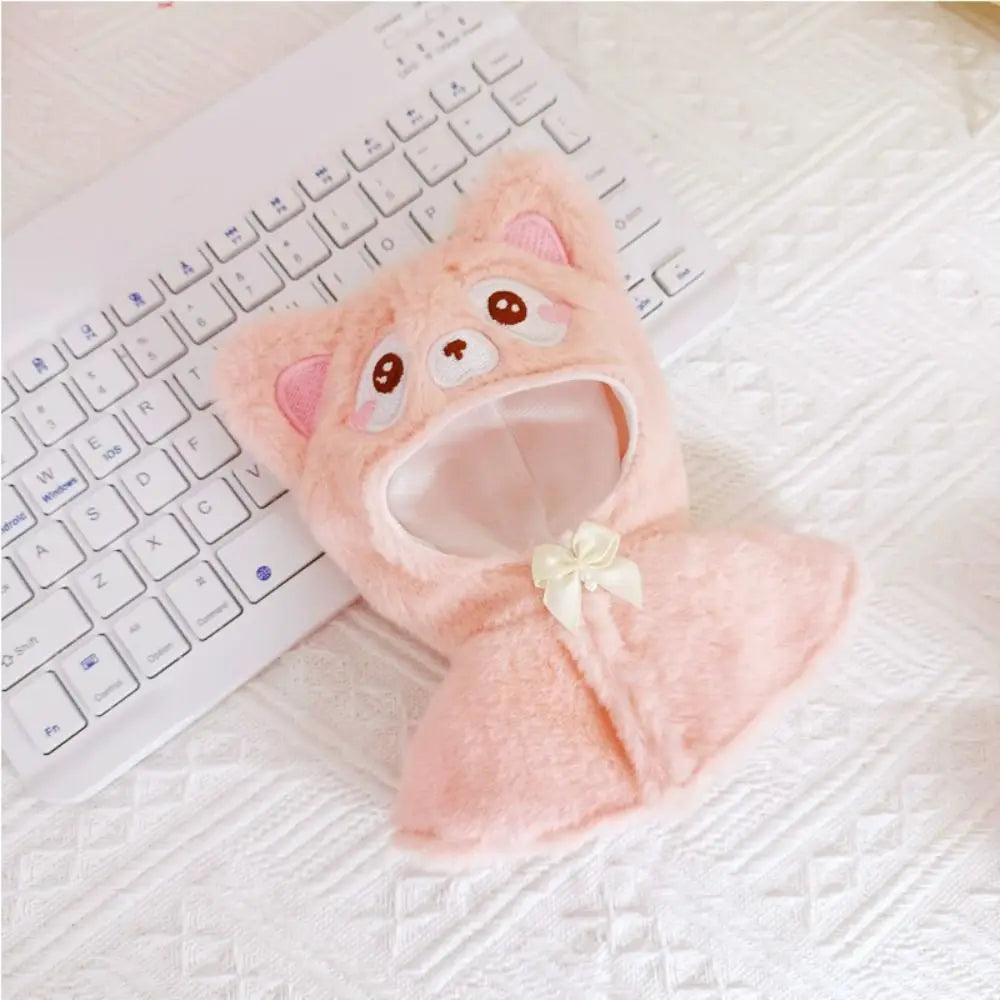10CM Doll Plush Cloak Gift Toys Accessories Cotton Stuffed Dolls Doll Clothes Plush Outfit Replaceable Cartoon Animal Shawl