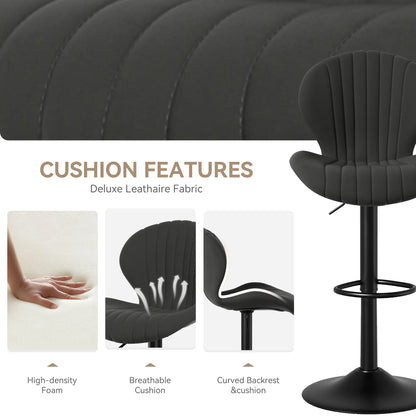 Living Room Chairs  2 Pcs Set Dining Chair Backrest Bar Stools Luxury Modern Soft Bag Stool Adjustable Height Rotating Kitchen Home Furniture