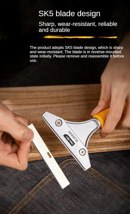 Deli Portable Cleaning Knife Cleaning Shovel Cutter Glass Floor Tiles Scraper Blade Seam Removal Household Kitchen Hand Tool