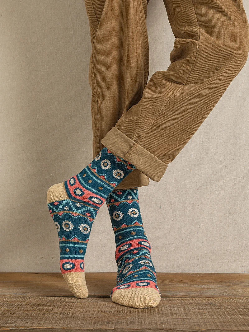 5Pairs New Design Witner Socks Thick Warm Christmas Socks Man Women Couple Socks Free Size 9022