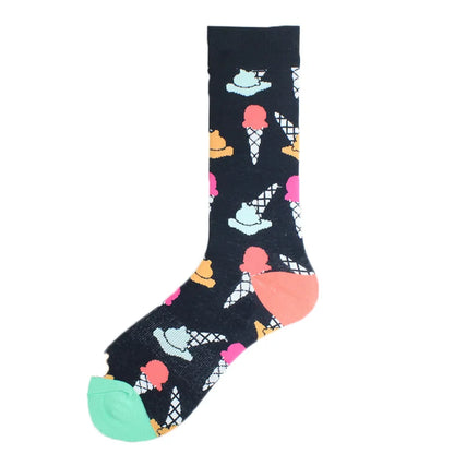 Happy Design Funny Socks Men Unisex Sheep Beer Dinosaur Pattern Sokken  Divertidos Jacquard Calcetines Unisex Hip Hop Skateboard