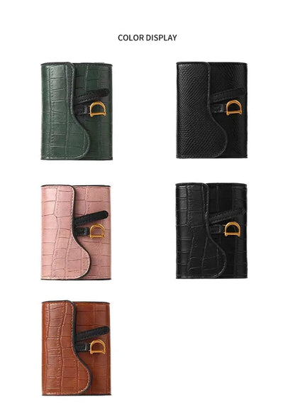 Women Luxury Card Holder Short Walet MiniPU Letter Wallet Multi Card Card Holder SmalMulti Functiona Clutch Bag