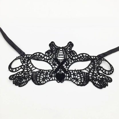Black Color Sexy Women Lace Masquerade Mask for Carnival Halloween Half Face Cosplay Masks Festive Animal Party Supplies