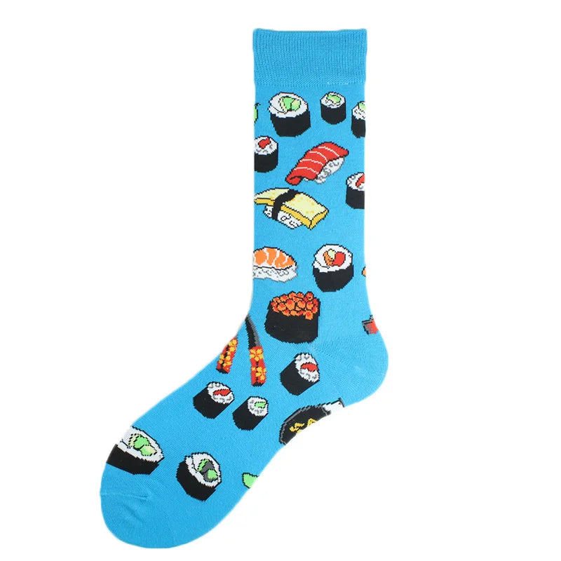 Happy Design Funny Socks Men Unisex Sheep Beer Dinosaur Pattern Sokken  Divertidos Jacquard Calcetines Unisex Hip Hop Skateboard