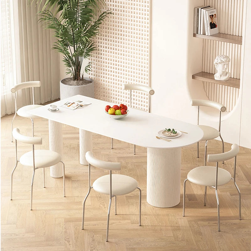 Cream Style Light Luxury Dining Chair Ins Medieval Home Modern Cafe Chair Vintage Nordic Backrest Chair Bedroom Makeup Chair