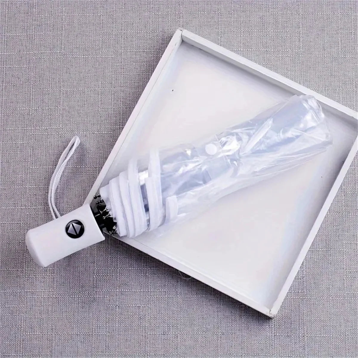 1Pc-Korean Transparent Umbrella Folding Automatic Open and Close Umbrella Mori Three-Fold Student Sunny Umbrella