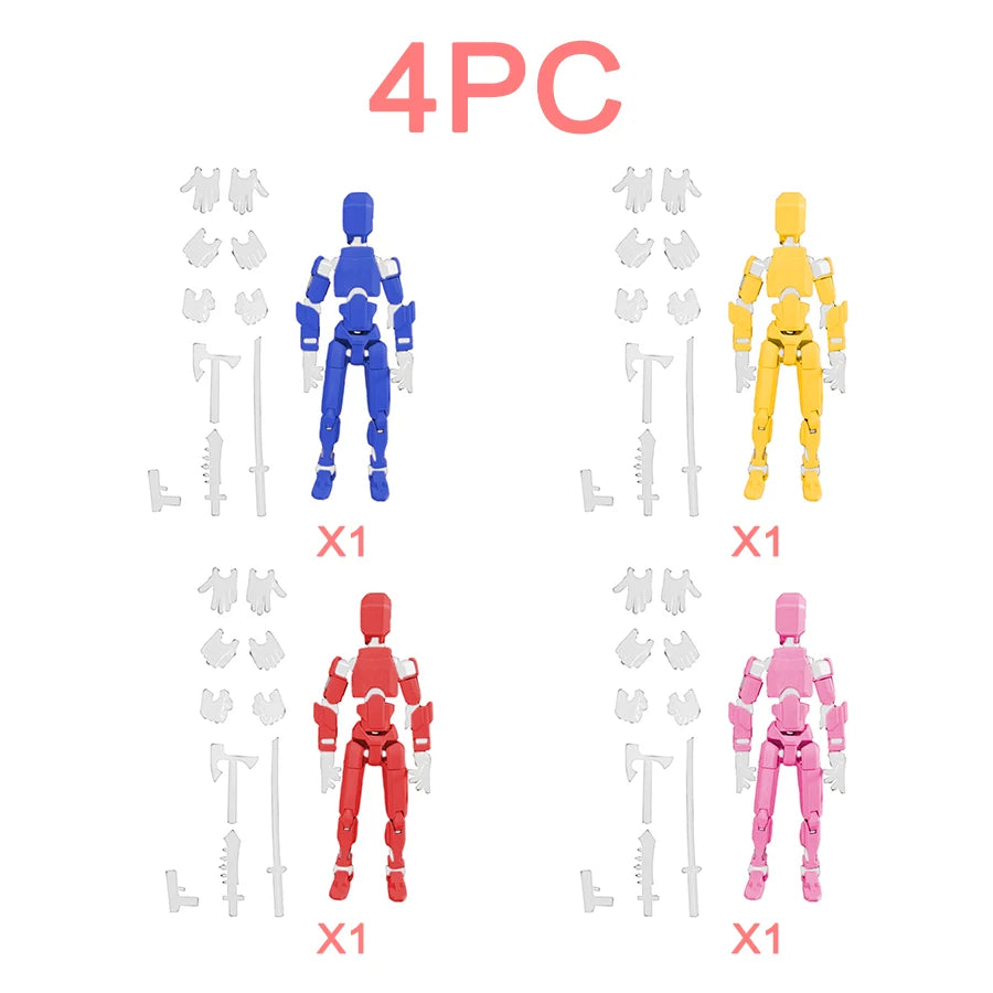 3PCS-Lucky Puppets 13 Doll,Multiple Styling Combinations Robot Model,Cheap Holiday Gift,Cool Robot Doll Desktop Decoration
