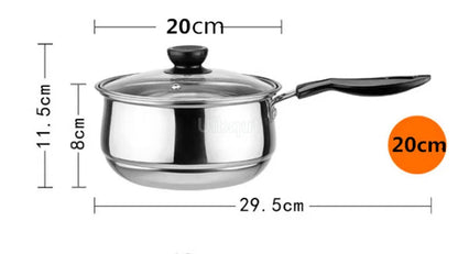 Stainless Steel pot Double Bottom Soup Pot Nonmagnetic Cooking Multi purpose Cookware Non stick Pan Gas cooker used pot hot pot