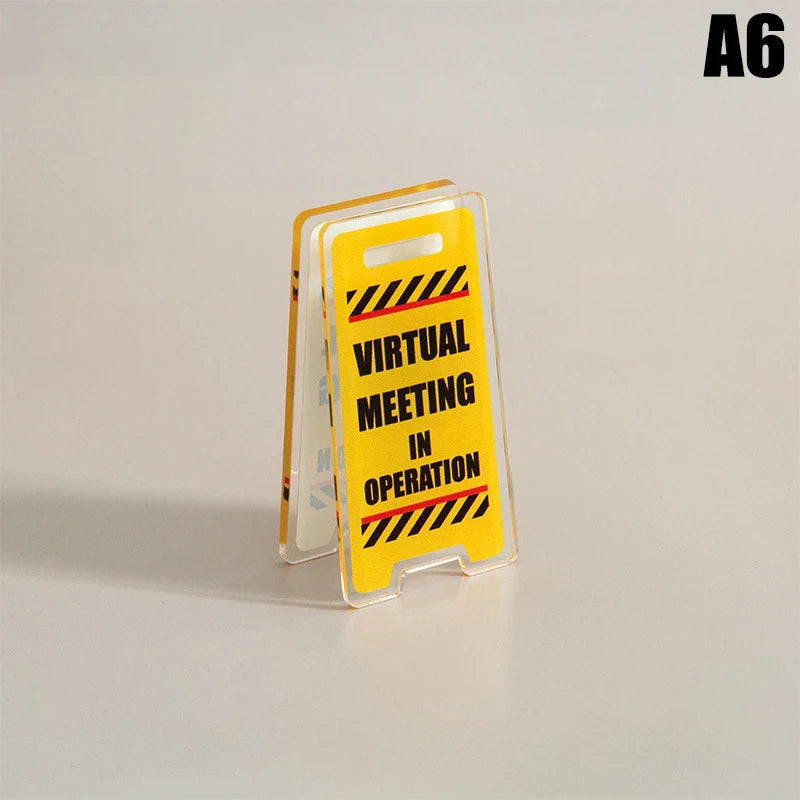 Acrylic Desk Sign "Leave Me Alone, I'm Busy" - Humorous Office Decor, Unisex Gift For Coworkers, Versatile Room Decor