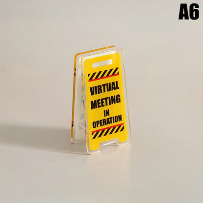 Acrylic Desk Sign "Leave Me Alone, I'm Busy" - Humorous Office Decor, Unisex Gift For Coworkers, Versatile Room Decor