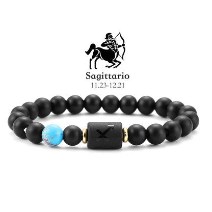 12 Zodiac Bracelets Natural Stone Cancer Virgo Leo Libra Bracelet Couples Friendship Gifts Bracelets Jewelry pulsera hombre